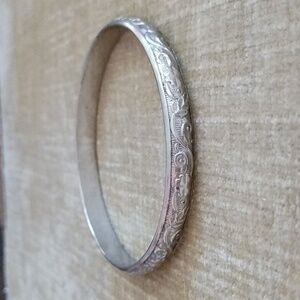 Silver Toned Bangle Bracelet